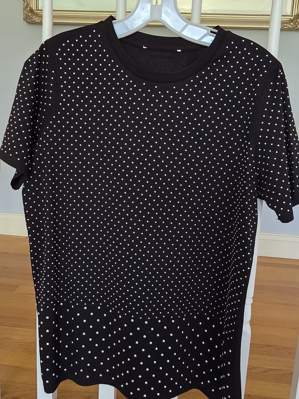 Michael Kors Black T‑Shirt with Silver Studs